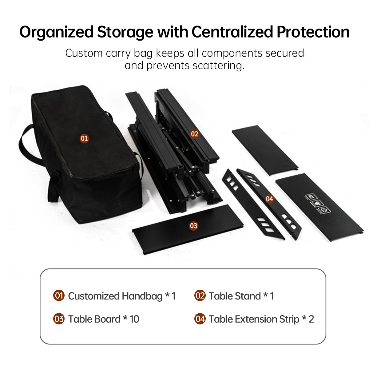 Table Camping IGT – 5-10 Units Modular Folding Portable Aluminum for Camp Picnic RV | Traverseon