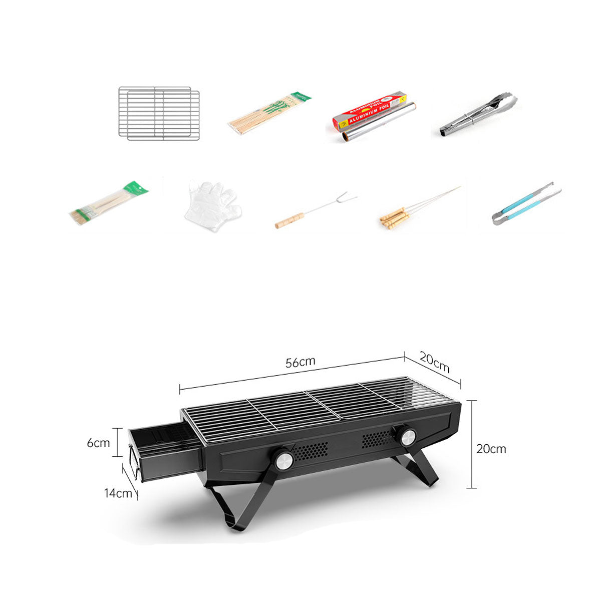 Portable Stainless Steel Grill – Foldable 3-7 People BBQ | Traverseon