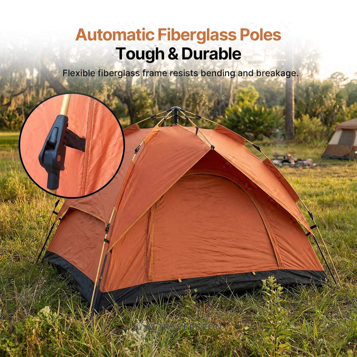 2 Person Instant Pop Up Camping Tent – 3s Setup, Double Layer | Traverseon