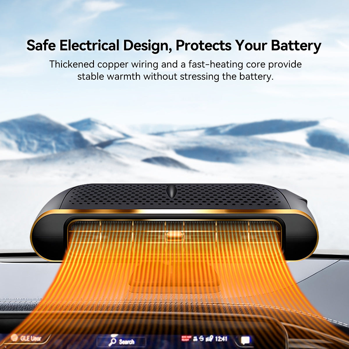 12V Portable Car Heater – Instant Heat & Fast Windshield Defogger | Traverseon