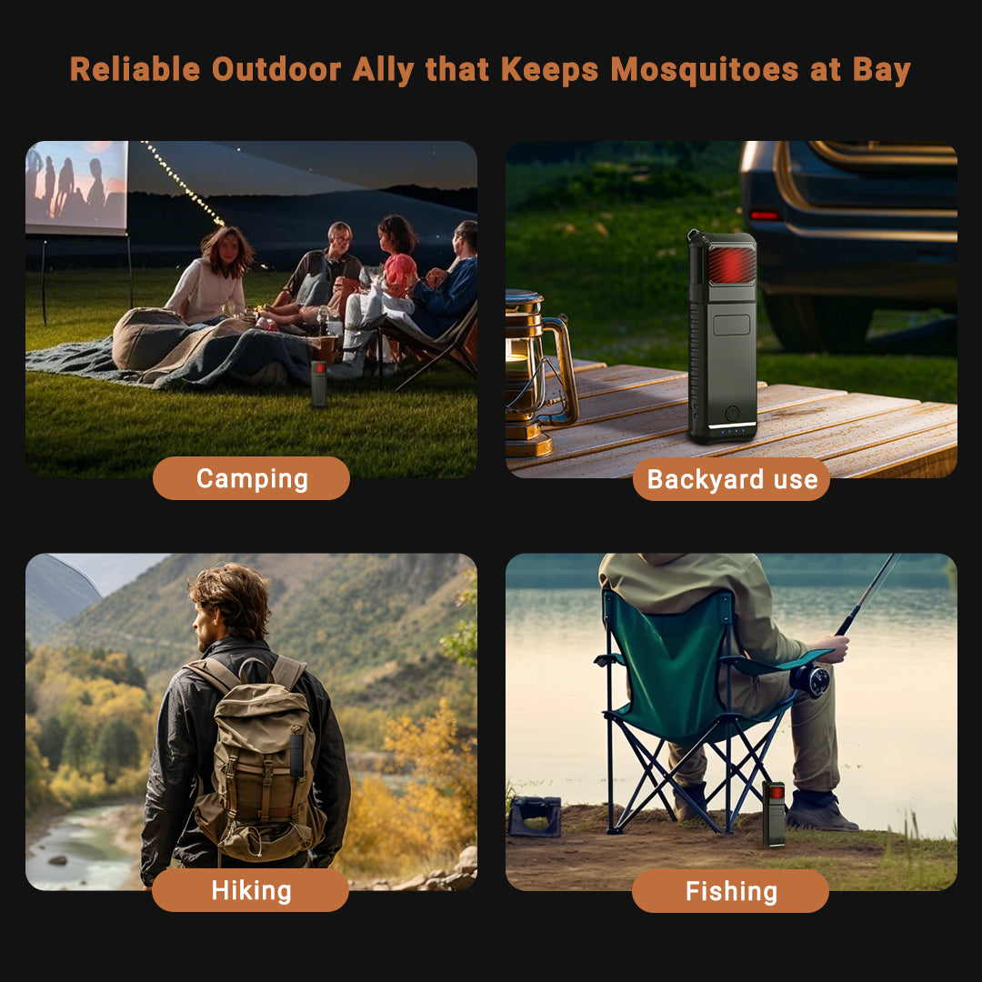 14-Hour Long Battery Life, 50m² Coverage, Lithium Battery Mosquito Zapper