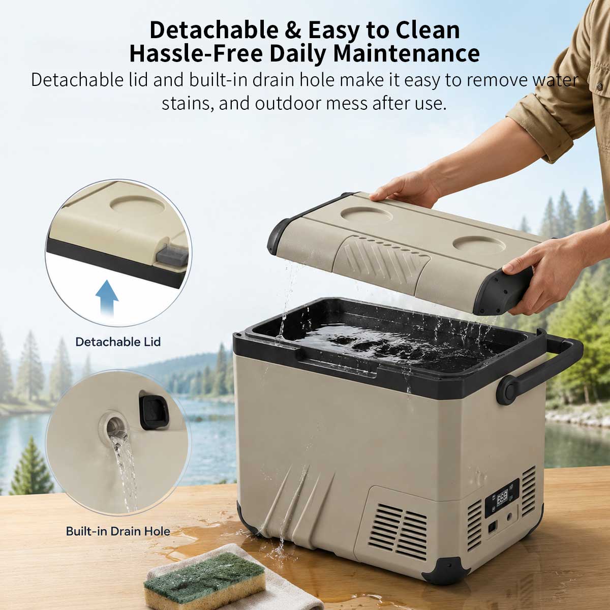 19 Qt Portable Car Refrigerator – AC/DC Car & Home Cooler | Traverseon