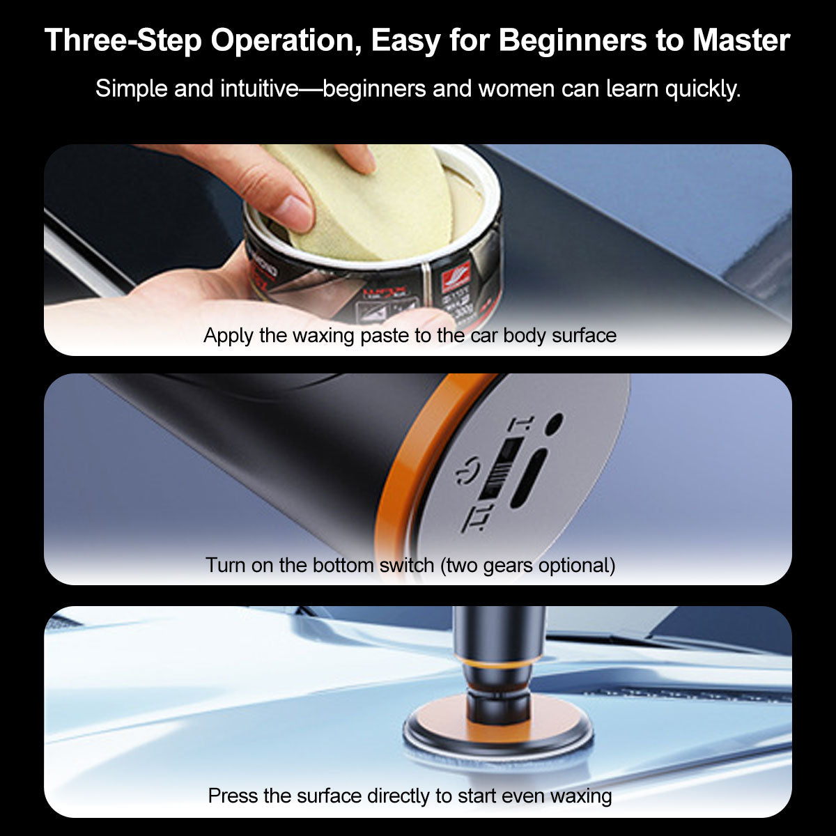 Car Polisher Cordless – 1800RPM, 45Min Runtime Dual-Use for Car & Home | Traverseon