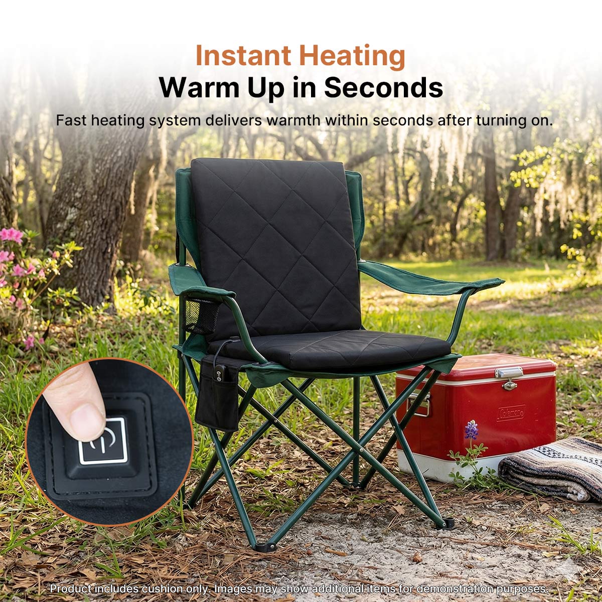Heated Seat Cushion – All-Season 3 Gear Foldable for Camping Fishing Hiking | Traverseon