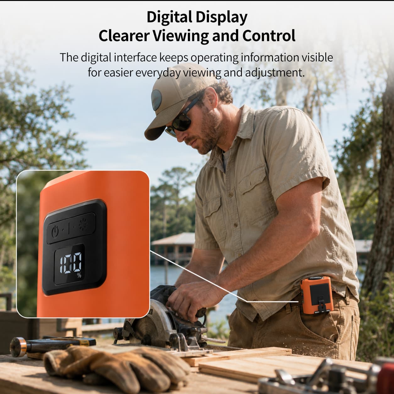 Portable Waist Fan – 8000mAh TEC Cooling, 100-Speed, Solar-Assisted | Traverseon