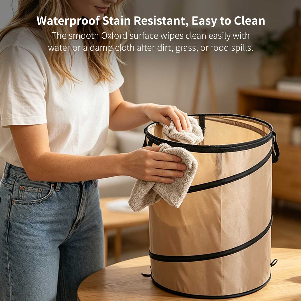 Collapsible Garden Waste Bag – Reusable Yard Leaf Cleanup Bin | Traverseon