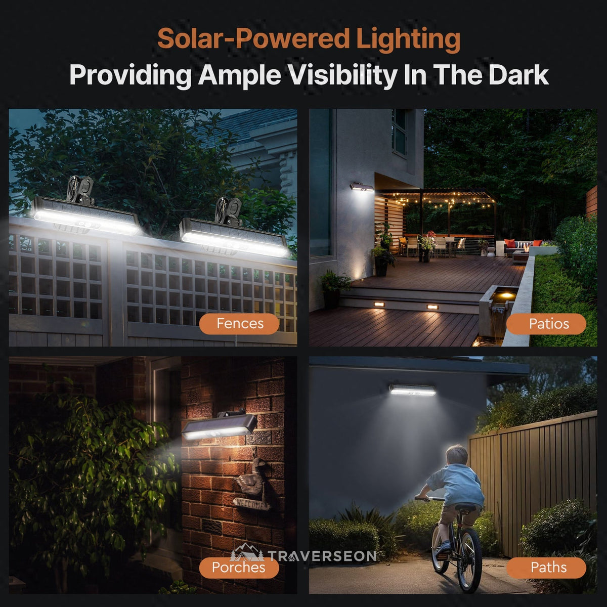 600LM Solar Motion Clip Light | IP65, 12Hr Battery | Traverseon