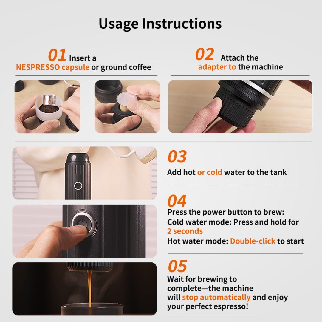 High-pressure Brewing Portable Espresso Machine