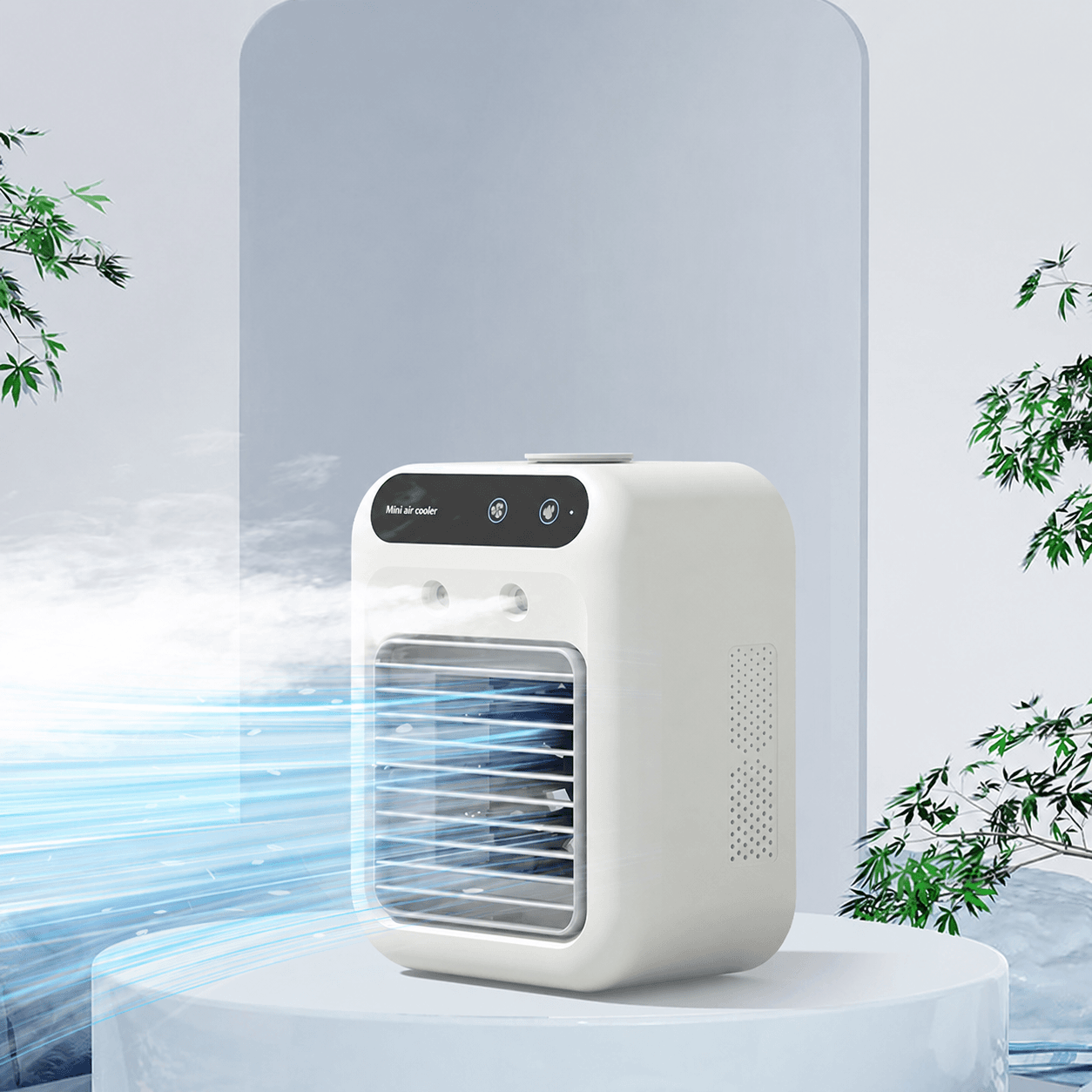 Desktop Evaporative Air Cooler – USB Mist Cooling Fan with Humidifier | Traverseon