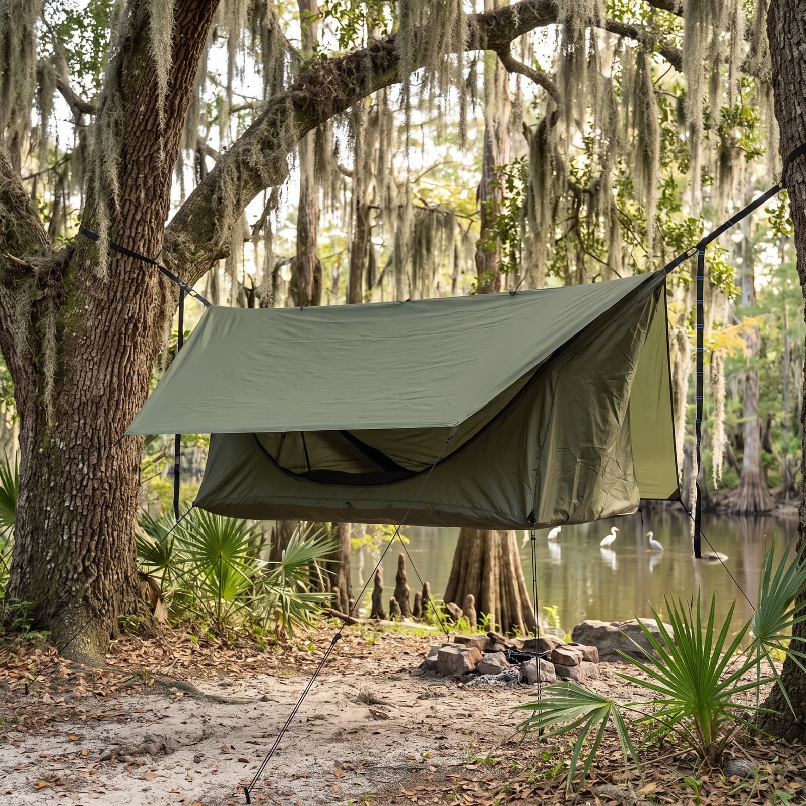 Anti-Mosquito Camping Hammock – 440 lb, 3000 mm Rain Tarp | Traverseon