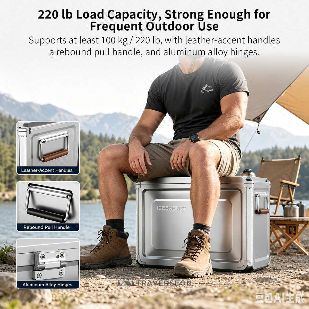37 Qt All-Aluminum Portable Fridge – Dual-Zone Car Cooler | Traverseon