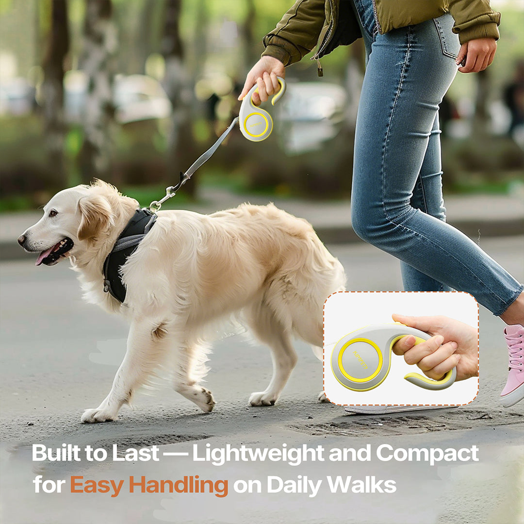 Heavy Duty Retractable Dog Leash, Reflective 360° Tangle-Free, 3m/5m | Traverseon