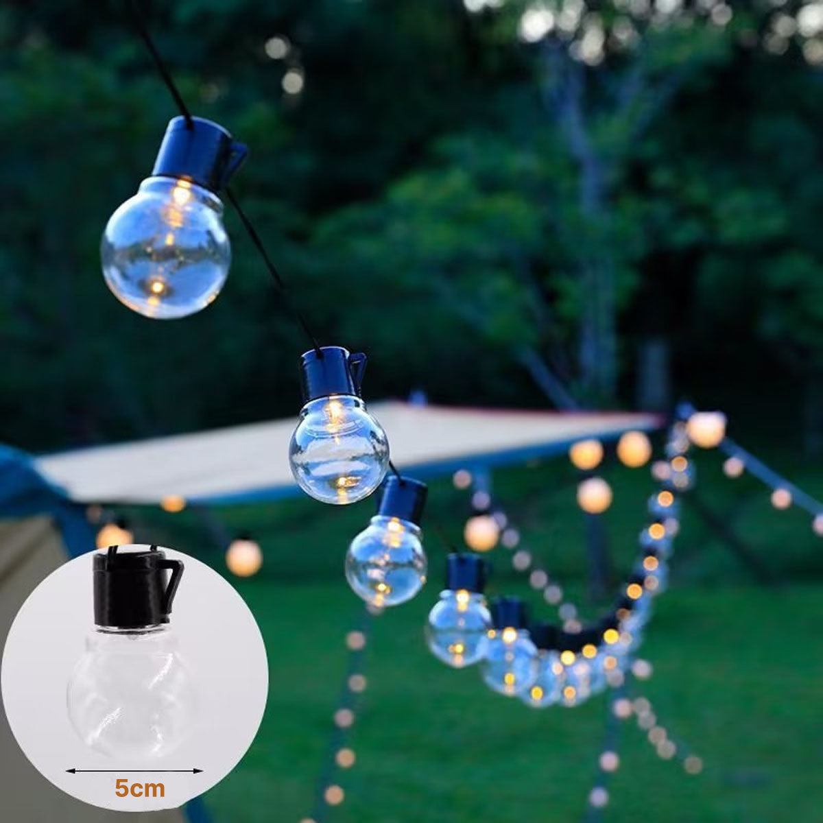 Outdoor Camping LED Globe String Lights IP55 Waterproof Multi-Power | Traverseon