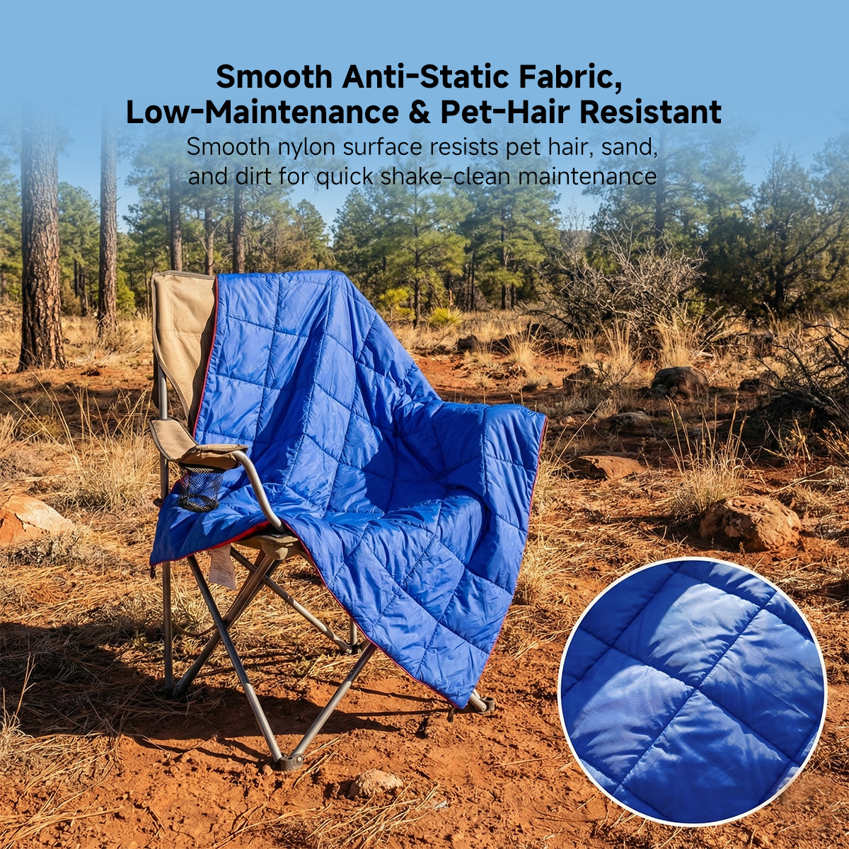 Camping Blanket – Ultralight 79x55 in Wearable Water-Resistant Outdoor | Traverseon