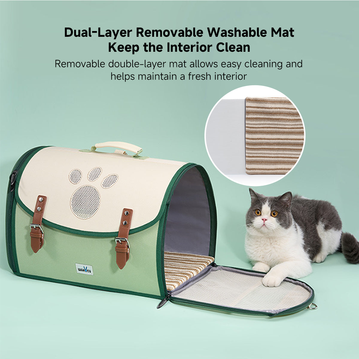3-Way Anti-Escape Pet Carrier Backpack – Foldable Breathable Travel Bag for Cats & Small Dogs | Traverseon