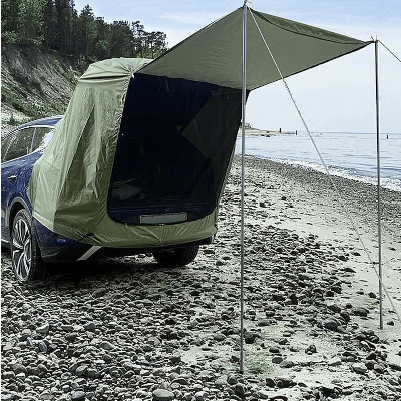 Car Camping Tent-2-3 Person Leak-Resistant SUV Tailgate Tent with Rear Awning | Traverseon