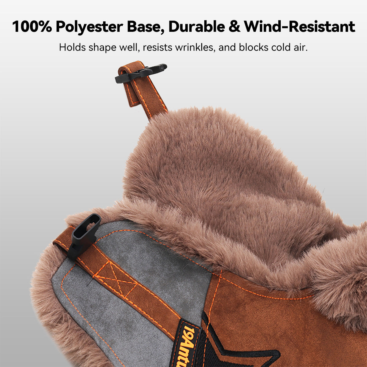 3-Way Winter Trapper Hat with Ear Flaps, Fleece-Lined Faux Leather Cold Weather Hat | Traverseon