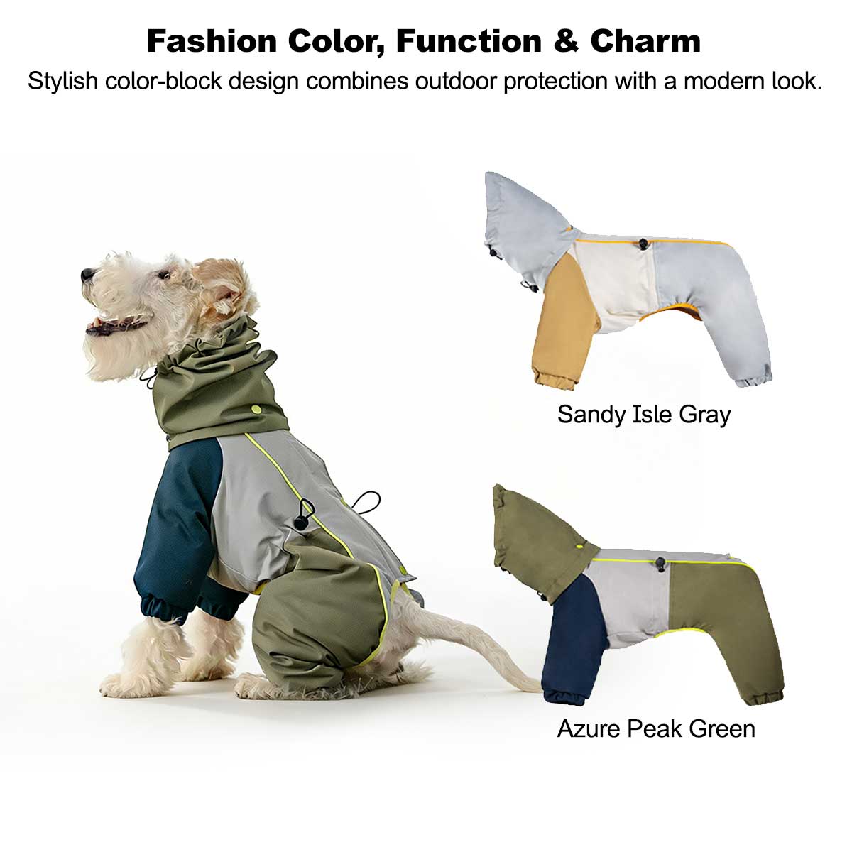 4-Leg Pet Outdoor Jacket, 3-in-1 Waterproof Windproof Reflective Warm Coat | Traverseon