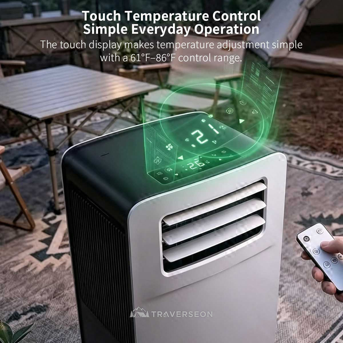 6100 BTU Portable Air Conditioner – 110V Camping RV AC | Traverseon