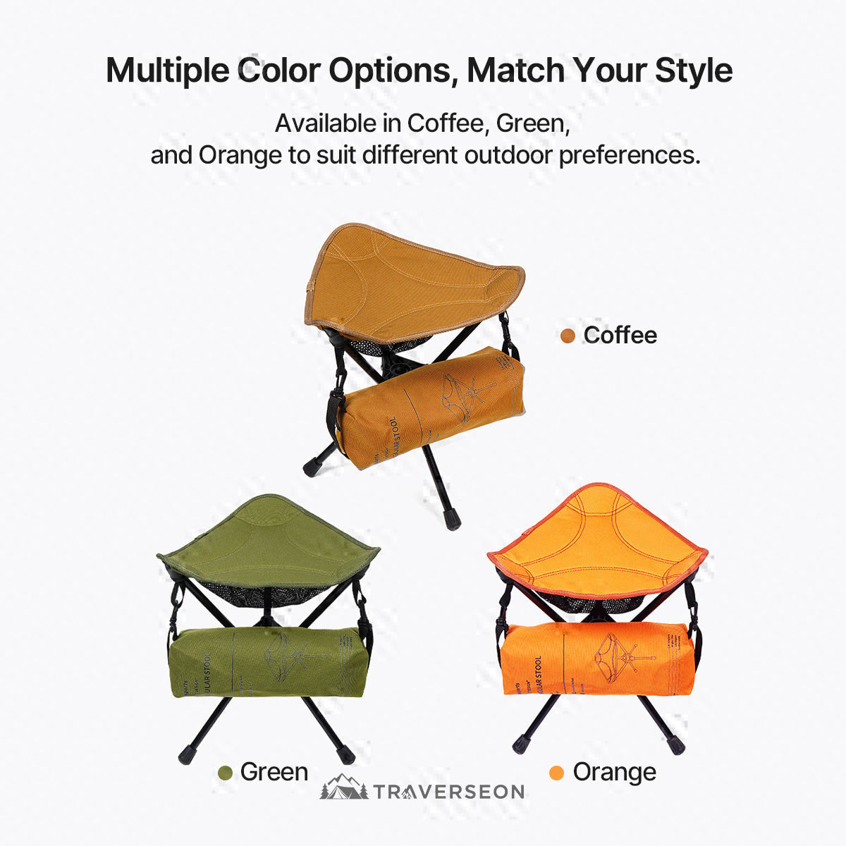 360° Swivel Hunting Stool – Portable Folding Camping Stool | Traverseon