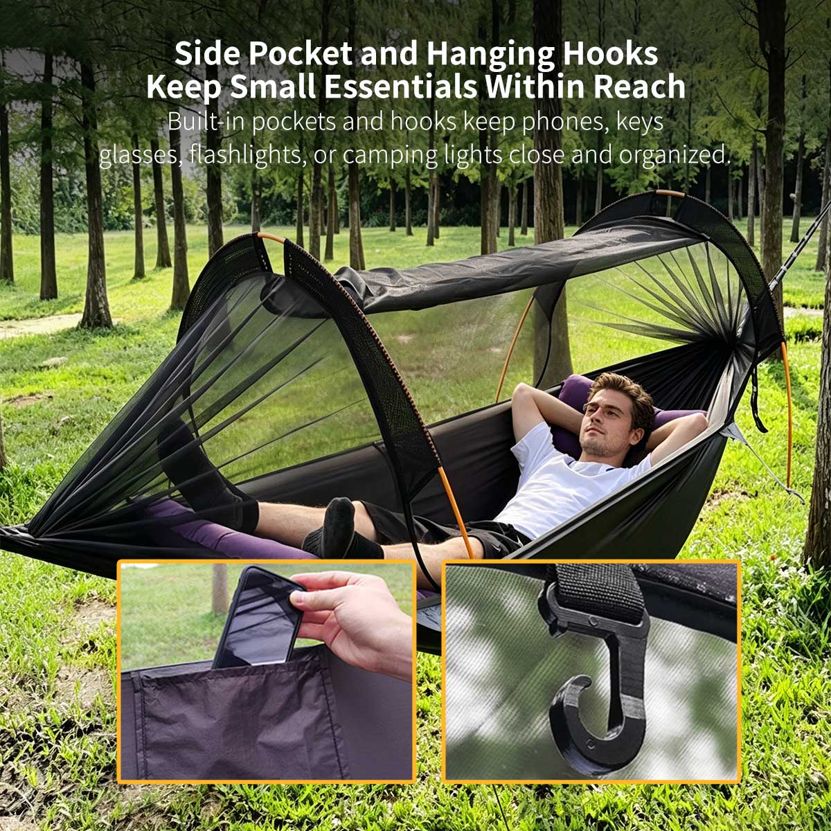 Camping Hammock Tent – Waterproof Mosquito Net Hammock | Traverseon