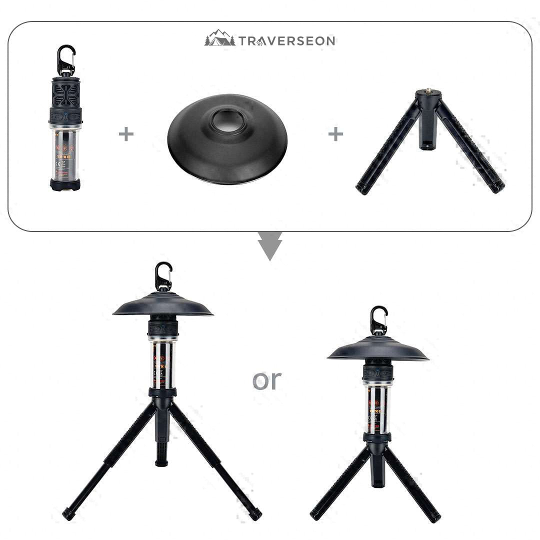 2-in-1 Mosquito Repellent Lamp, 16-Hr Protection for Camping & Hiking | Traverseon