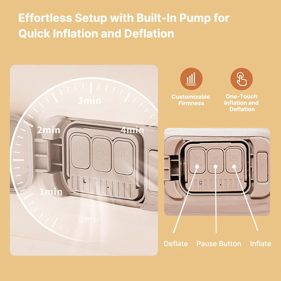 Body-Conforming Premium Plush Surface Air Mattress