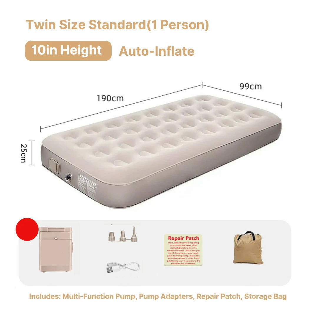 Body-Conforming Premium Plush Surface Air Mattress
