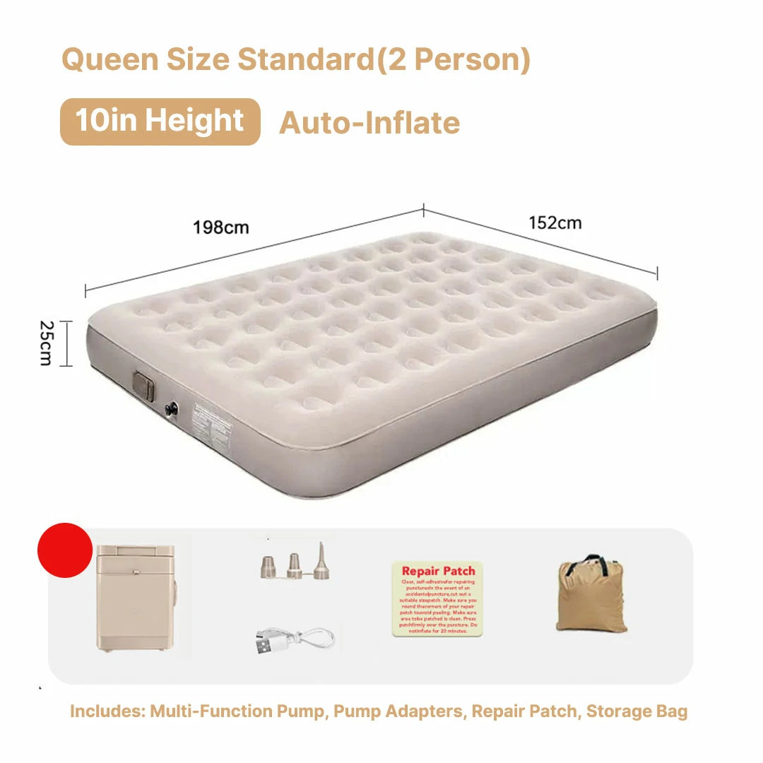 Body-Conforming Premium Plush Surface Air Mattress