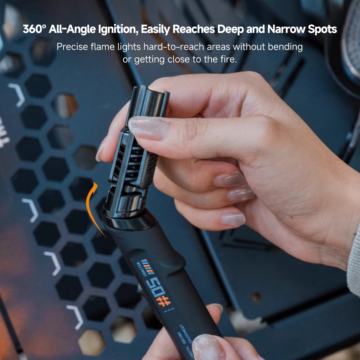 Candle Lighter for Camping β 360Β° Rotatable Refillable 120 Ignitions | Traverseon