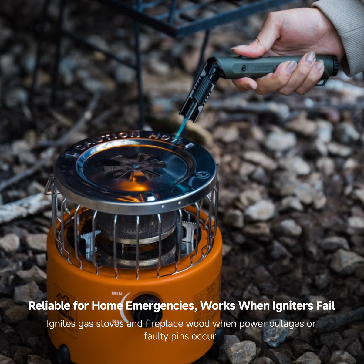 Candle Lighter for Camping – 360° Rotatable Refillable 120 Ignitions | Traverseon