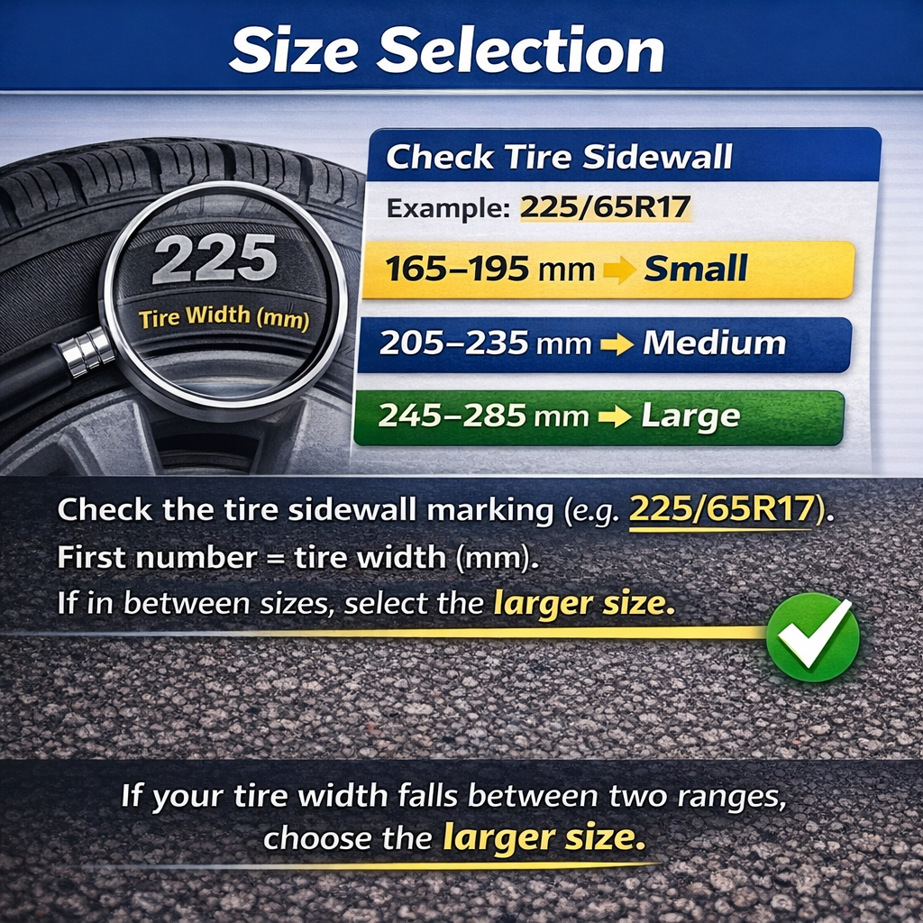 Snow Chains for Car Tires – Alloy Grid, Jack-Free Install | Traverseon