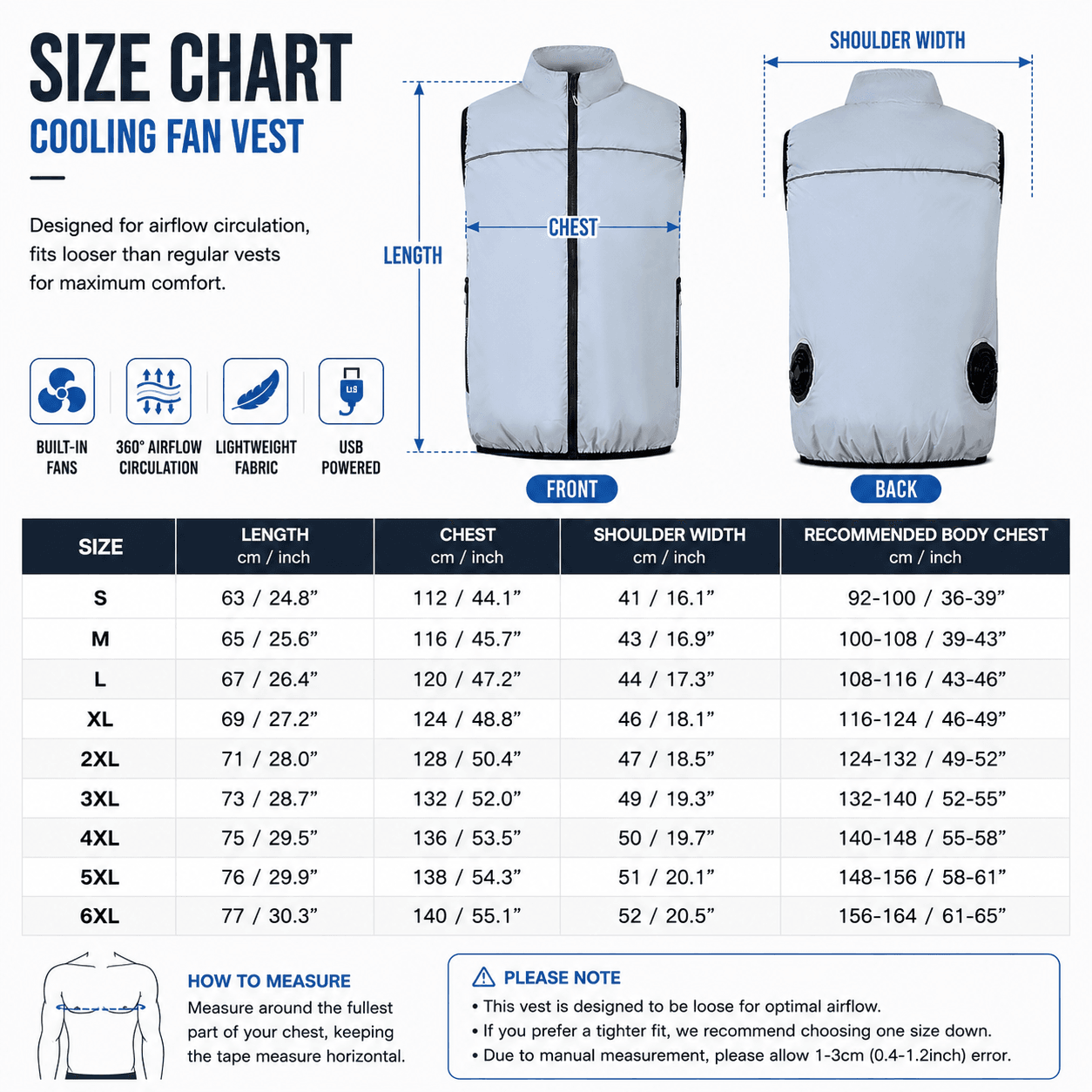 Cooling Fan Vest – USB Dual Fan Outdoor Work Cooling Gear | Traverseon