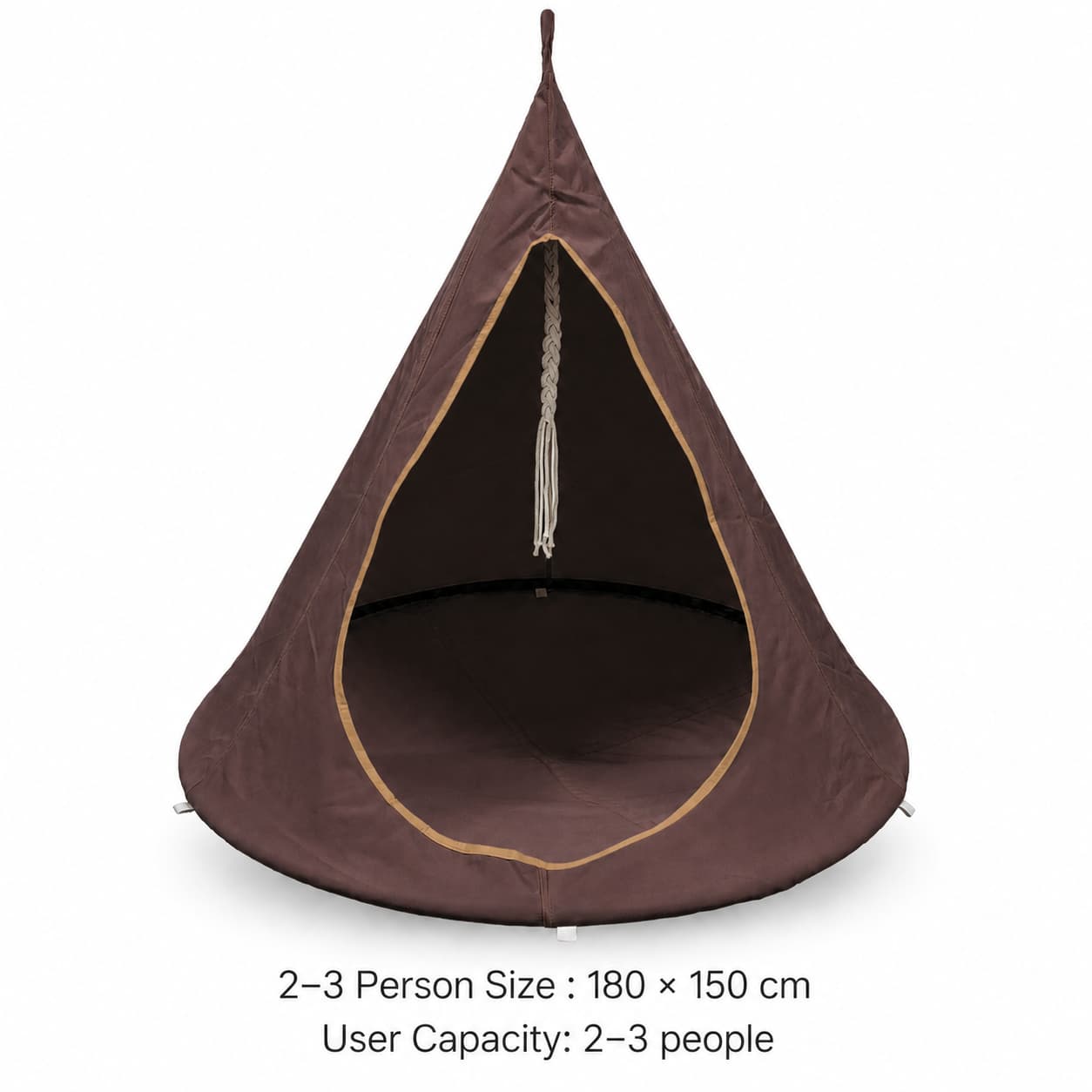 Conical Hanging Hammock Chair – 441 lb Waterproof Outdoor Swing | Traverseon