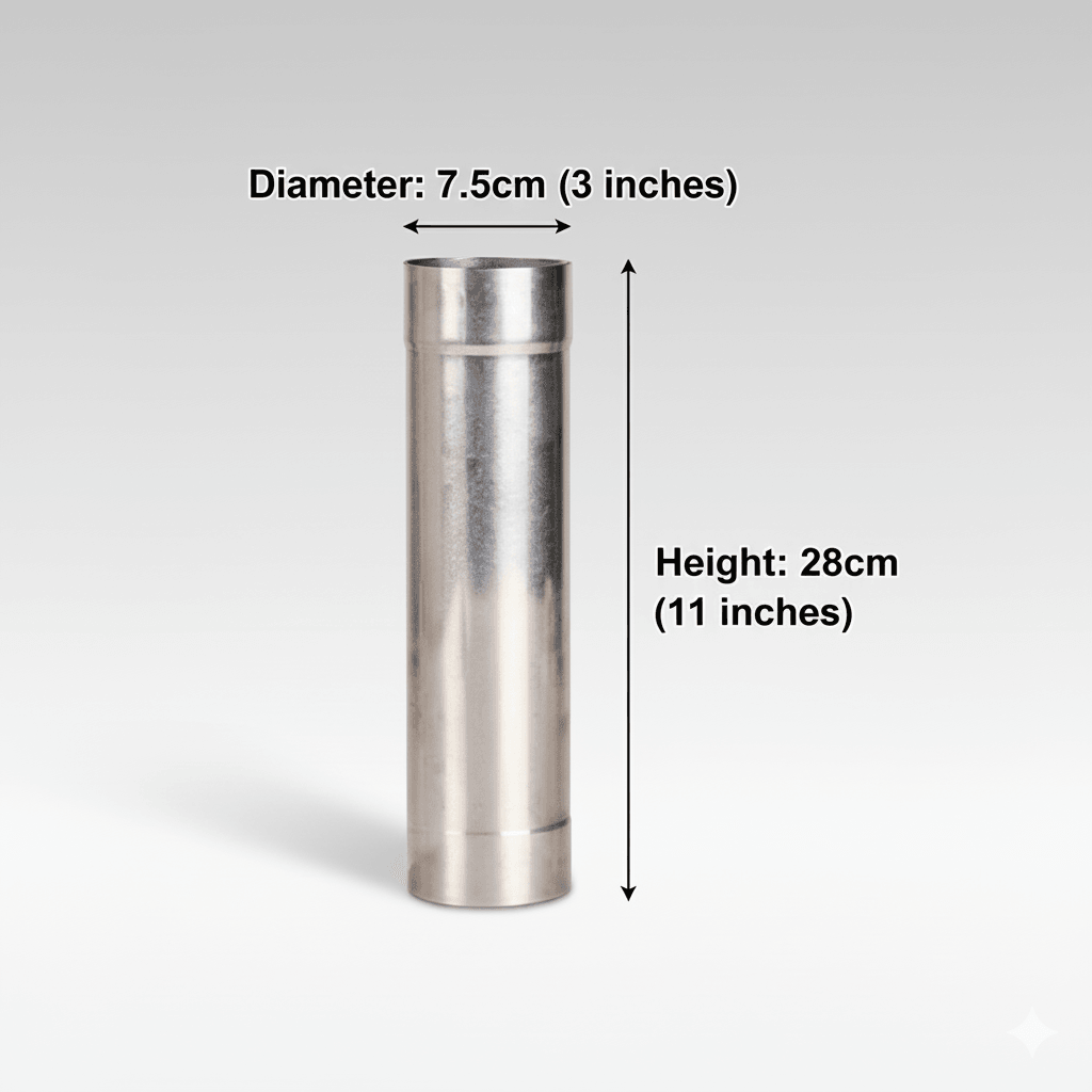 Portable Camping Wood Burning Stove Chimney Pipes * 6 Pieces