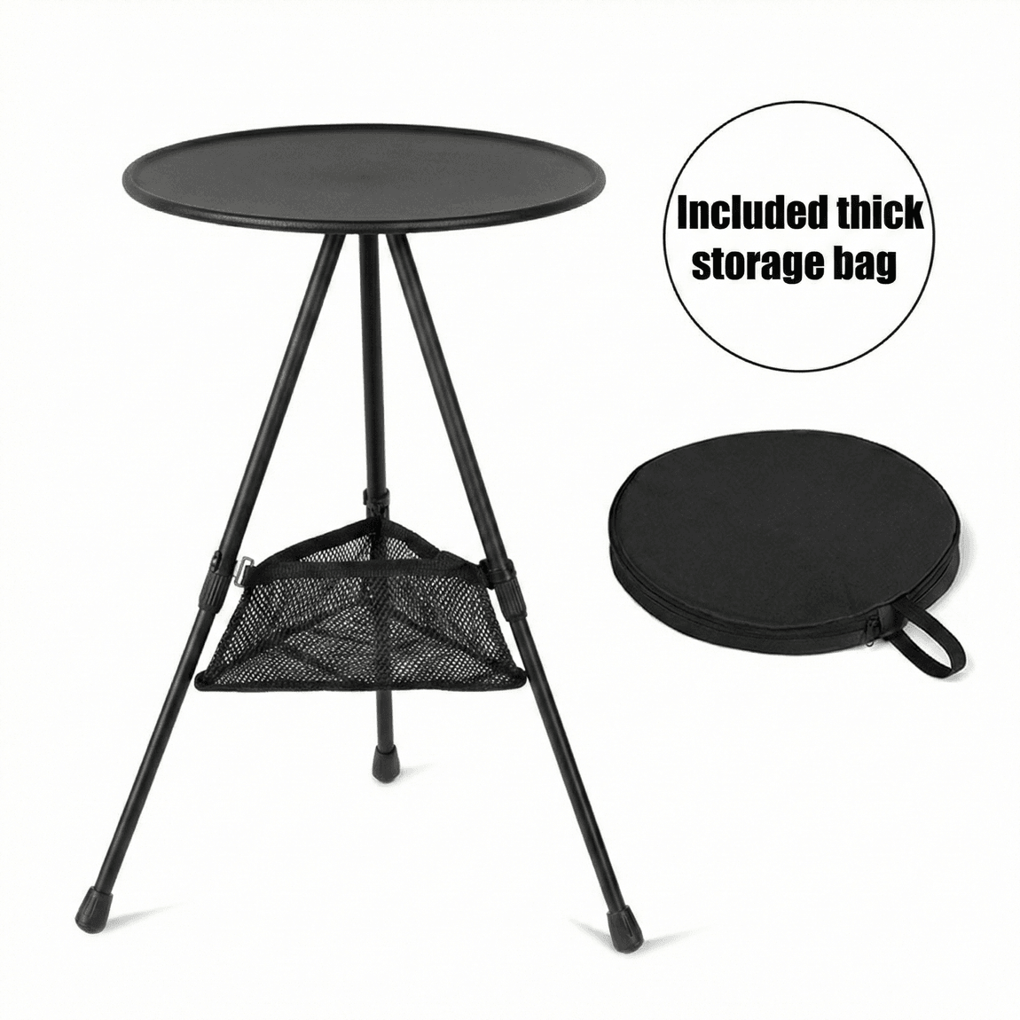 Aluminum Alloy Table – Small Round Portable Detachable Camping Outdoor | Traverseon