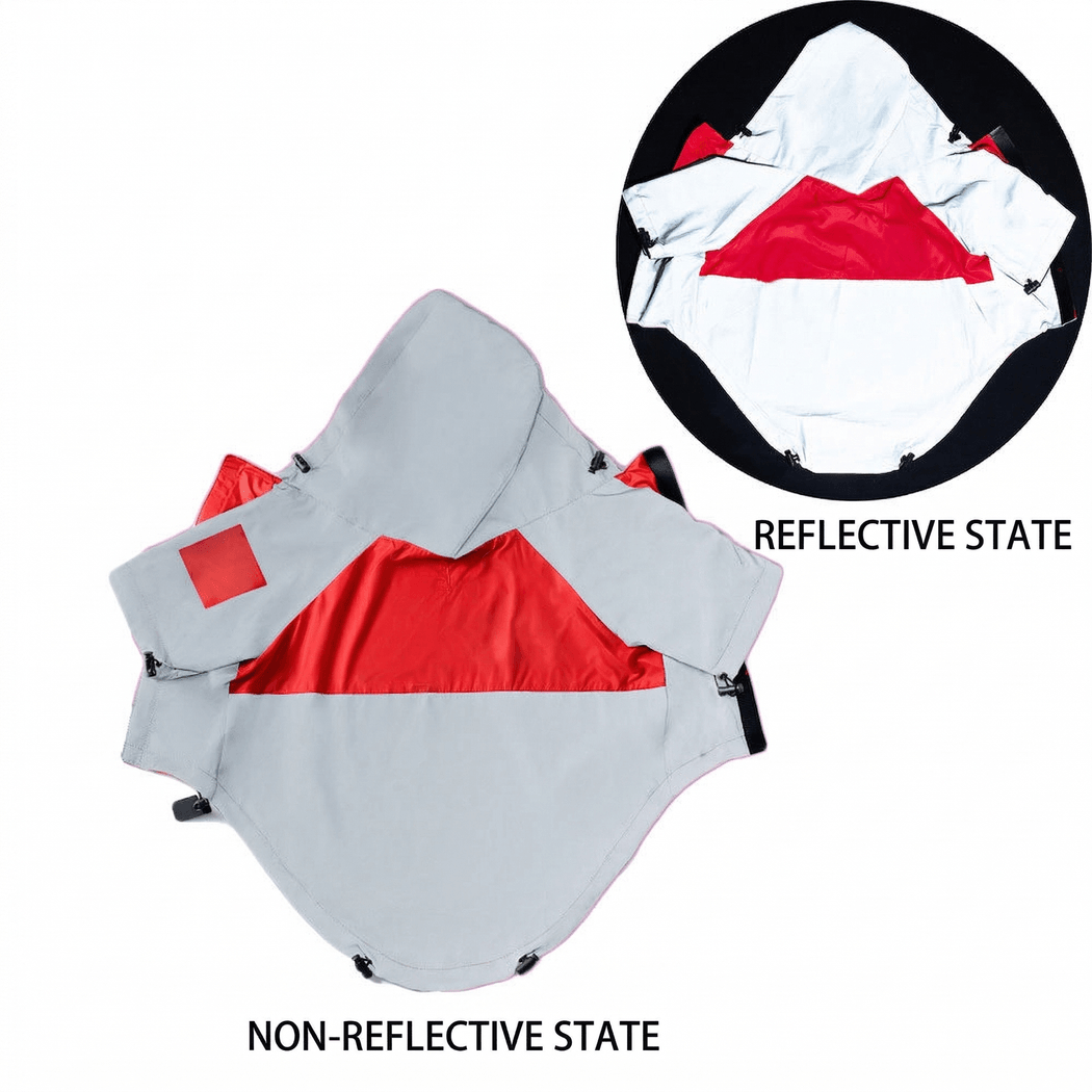 Reflective Waterproof Dog Jacket – Reversible Raincoat, Adjustable Fit S–5XL | Traverseon