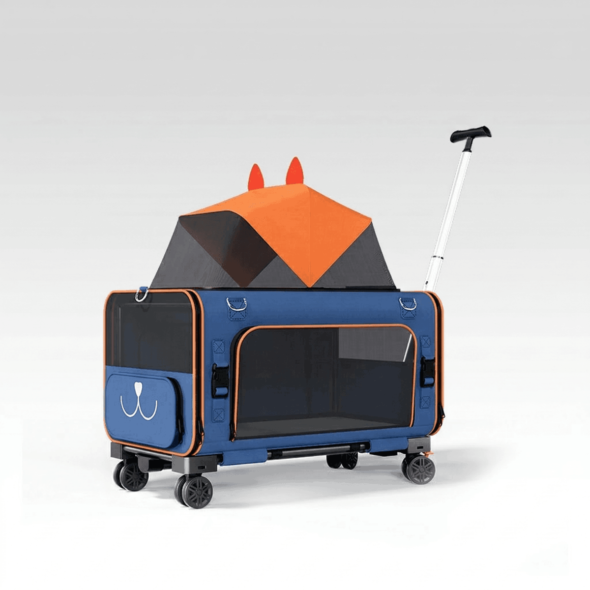 2-in-1 Pet Stroller & Carrier – Foldable Breathable Dog & Cat Travel Cart | Traverseon