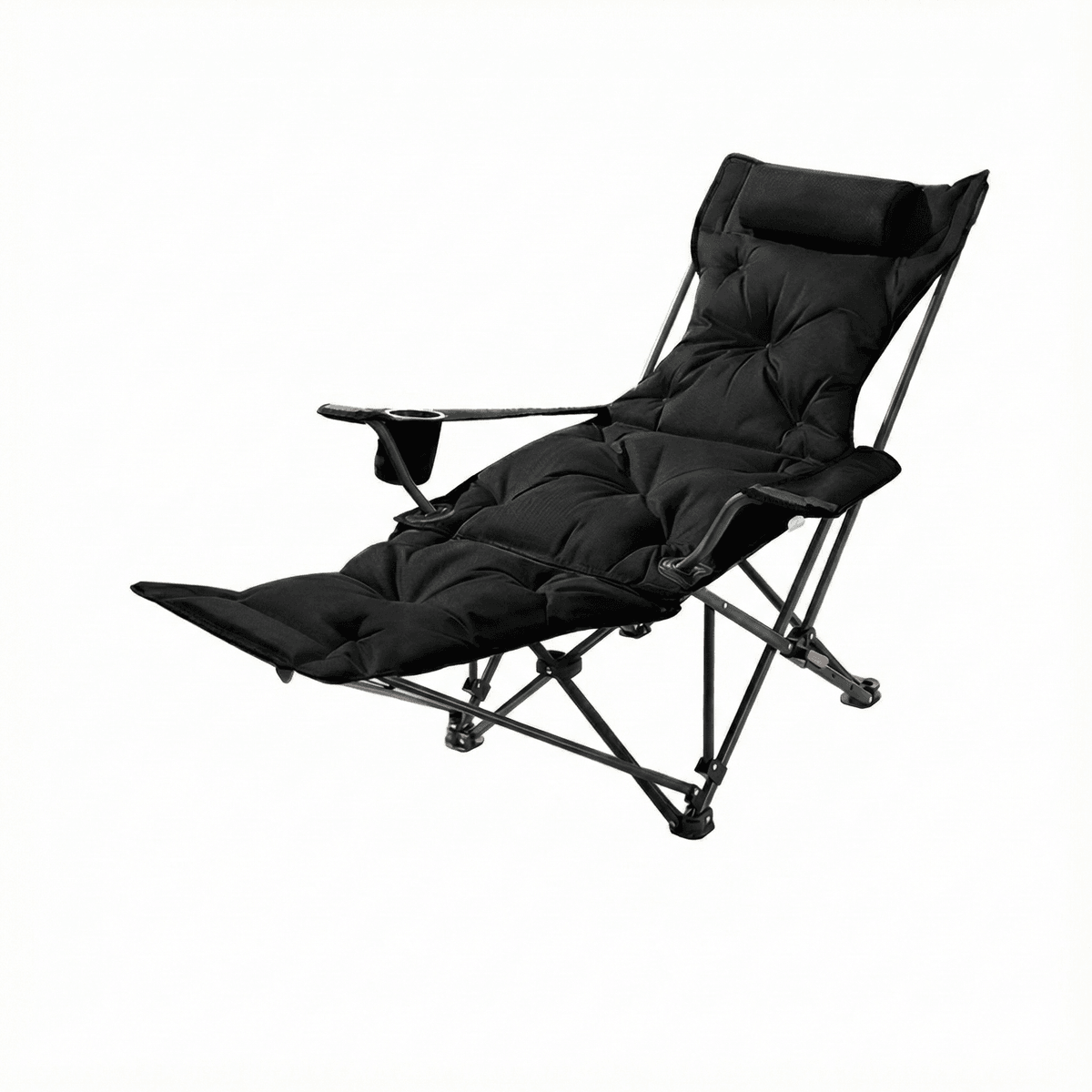 Padded Reclining Camping Chair – 3/4-Position Folding Lounger | Traverseon