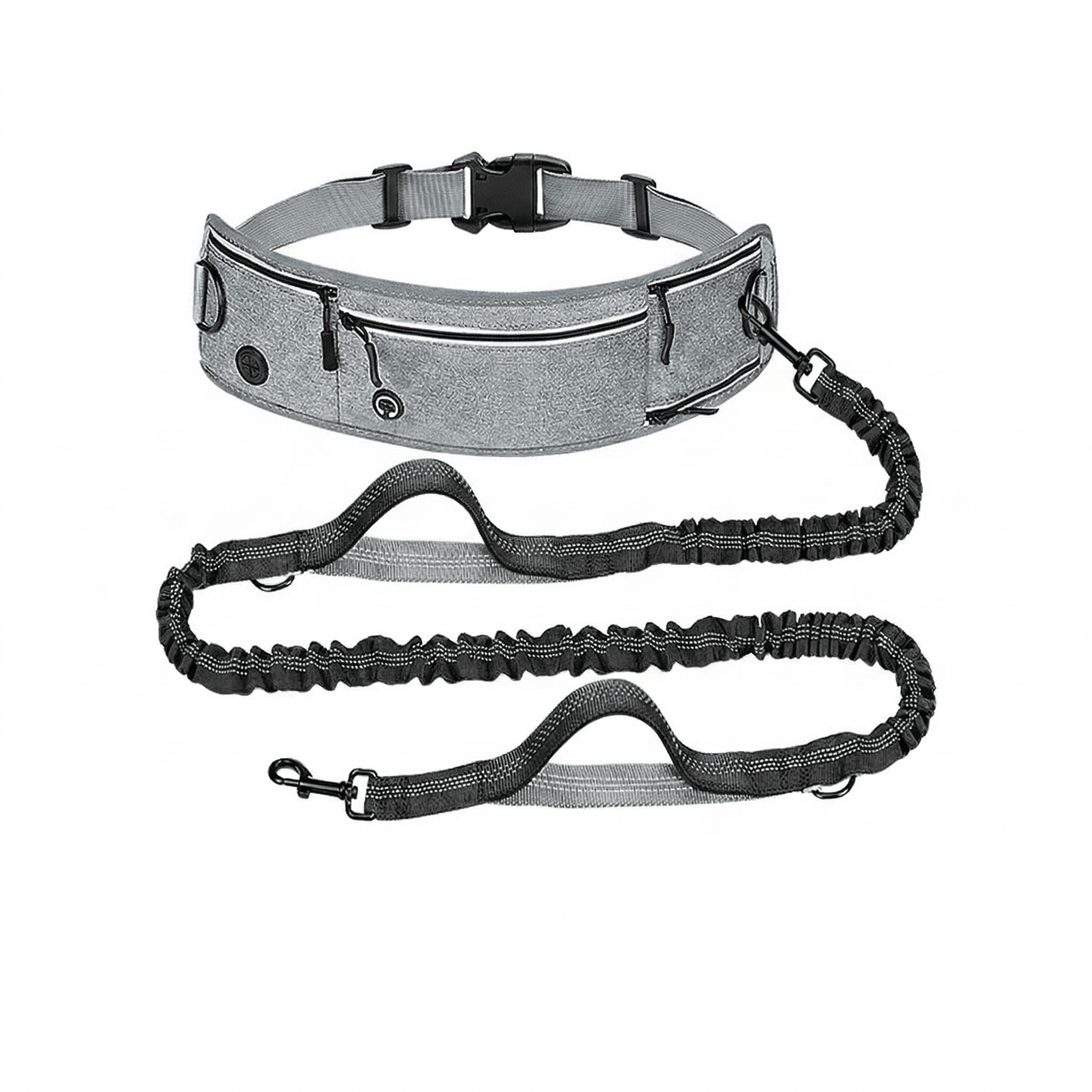 Hands-Free Dog Leash with Waist Bag – Dual Buffer Anti-Pull Running Leash for Walking & Hiking | Traverseon