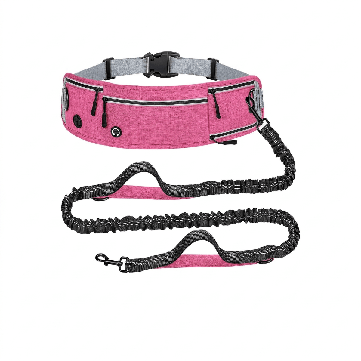 Hands-Free Dog Leash with Waist Bag – Dual Buffer Anti-Pull Running Leash for Walking & Hiking | Traverseon