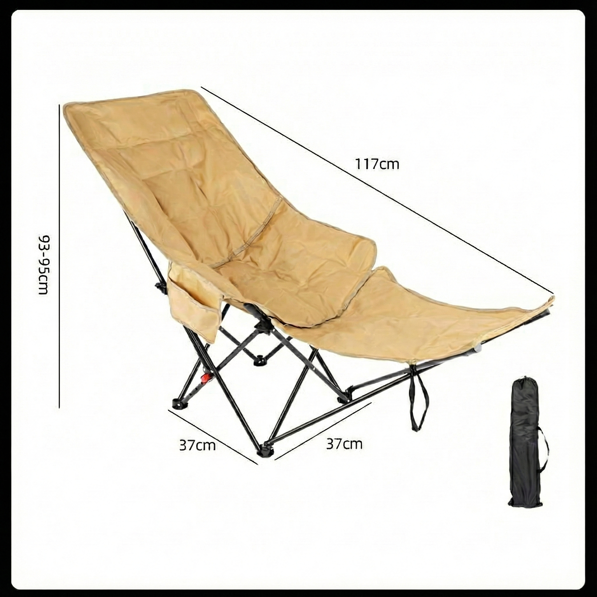 265 lb Reclining Moon Chair — 4-Level Adjustable, Extra-Wide Seat, Multi-Scene Outdoor Use | Traverseon