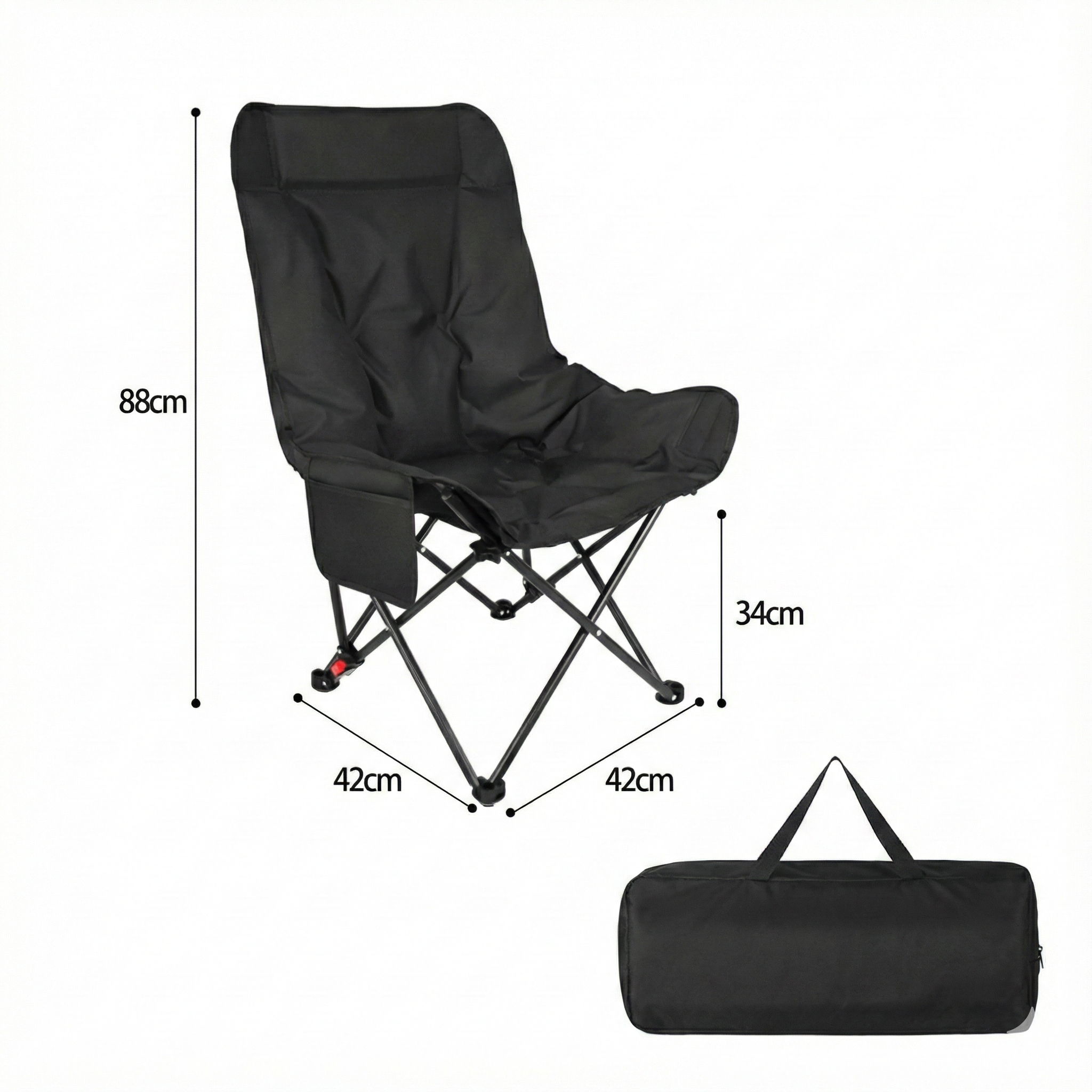 265 lb Reclining Moon Chair — 4-Level Adjustable, Extra-Wide Seat, Multi-Scene Outdoor Use | Traverseon