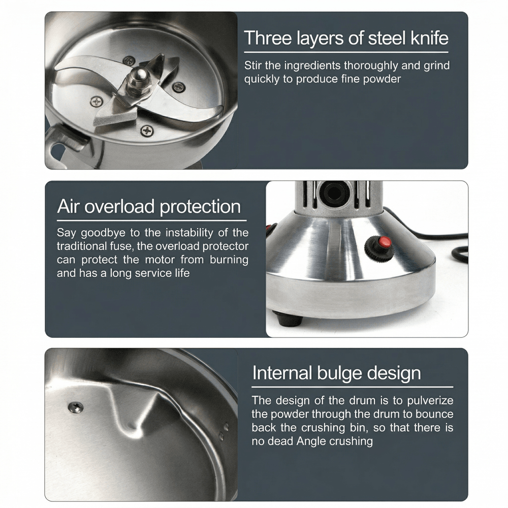 350g Electric Kitchen Grinder – High-Speed Spice & Grain Mill | Traverseon