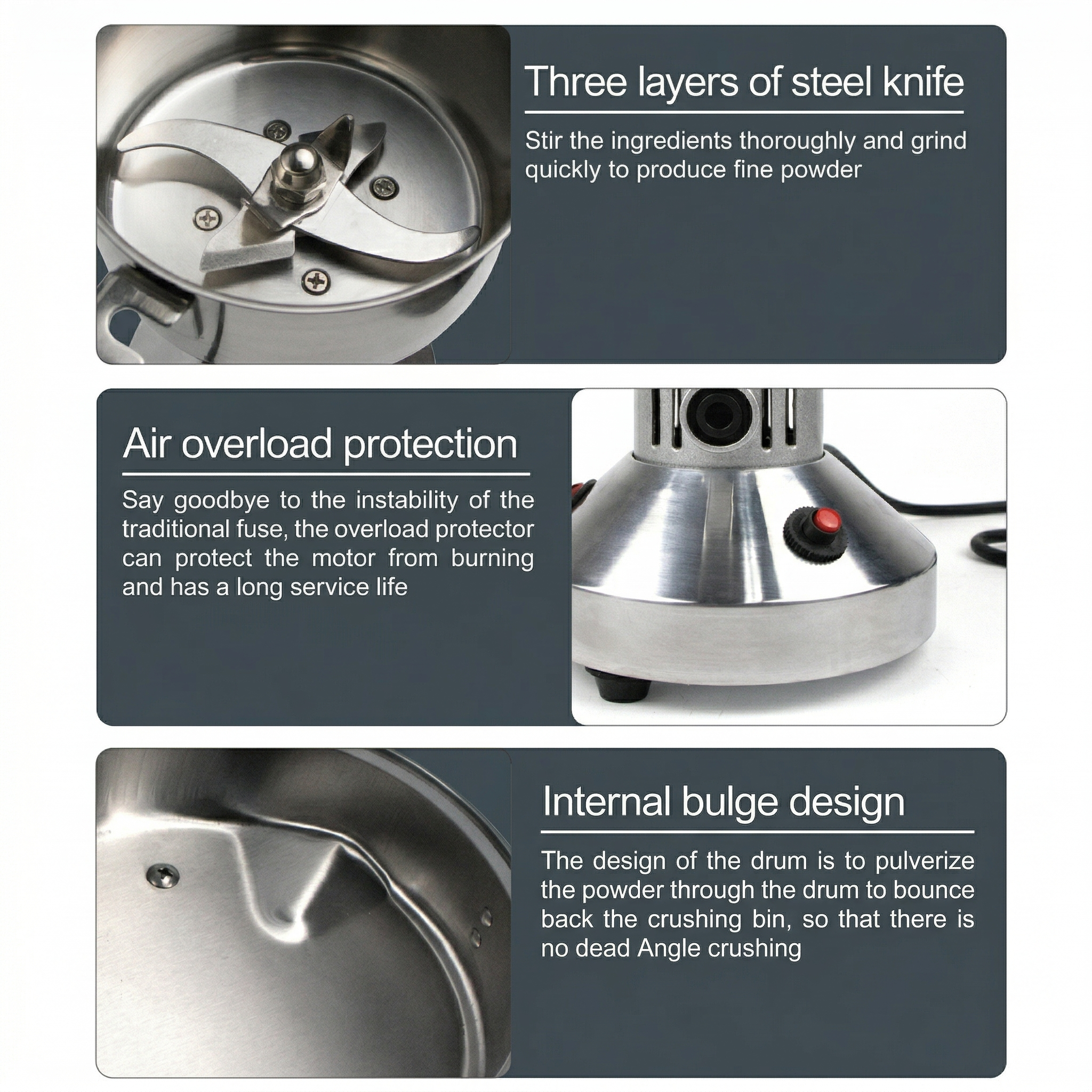 Upright Electric Grain Grinder – 850W/1500W High-Speed Stainless Steel Spice & Coffee Mill | Traverseon