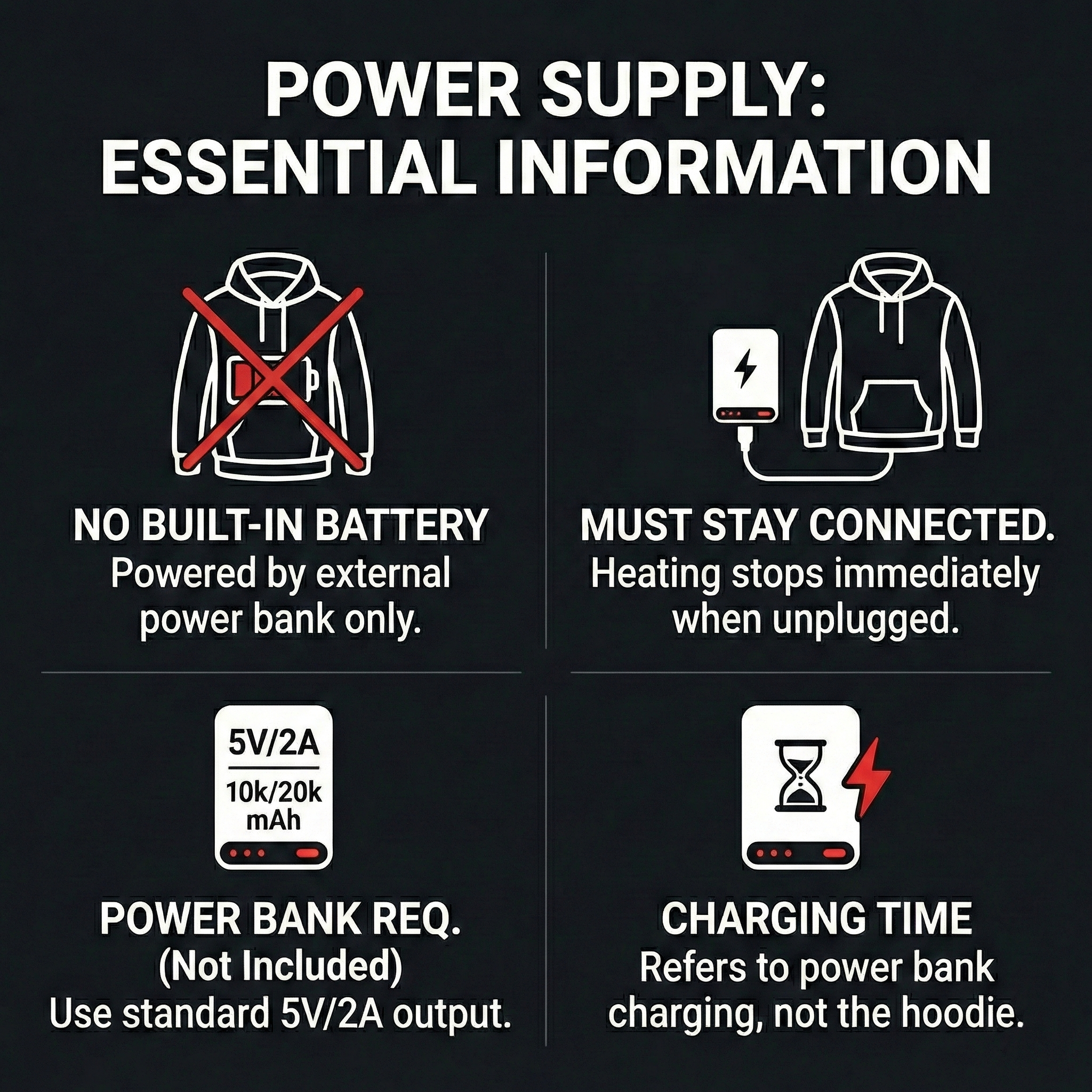 winter USB Heated Hoodie