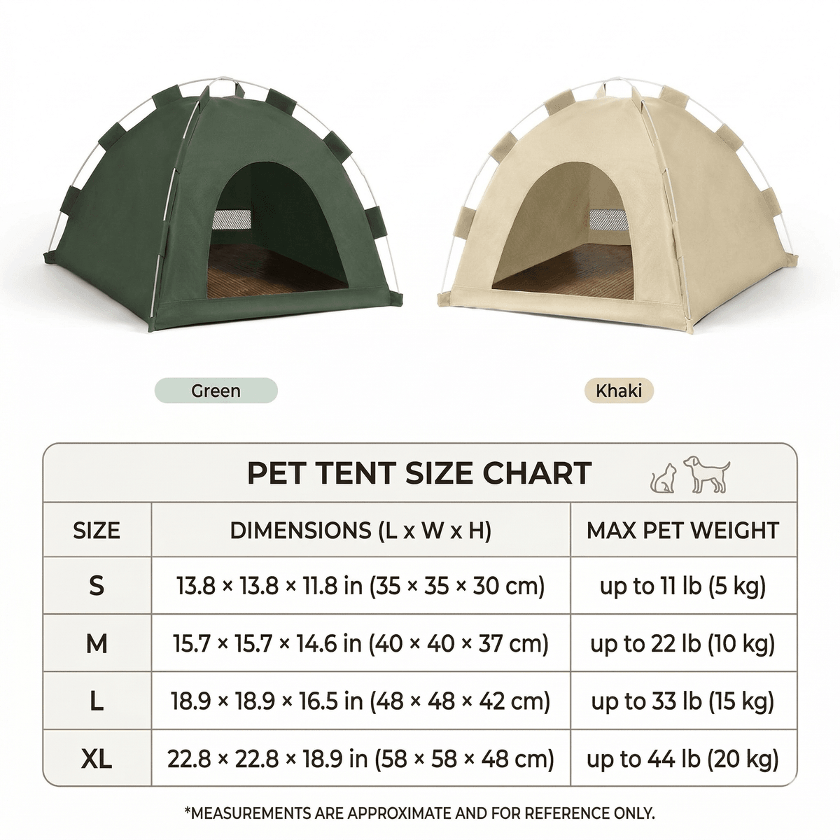 Cooling Pet Tent – 4 Sizes Washable Cat Bed w/ Mesh Cooling Mat Indoor Outdoor | Traverseon