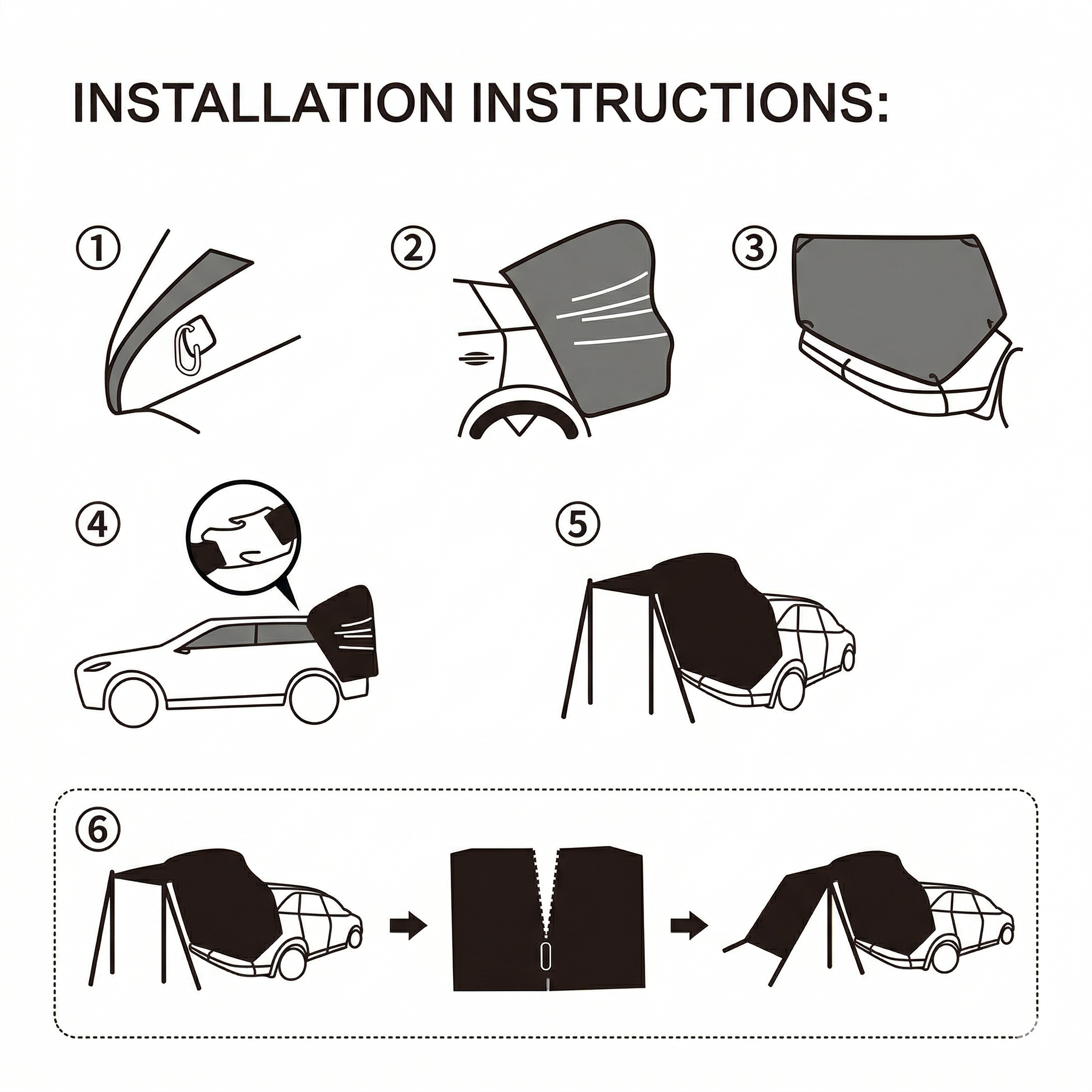 Car Rear SUV Tailgate Tent – Waterproof Sunshade Mosquito Net Shelter | Traverseon