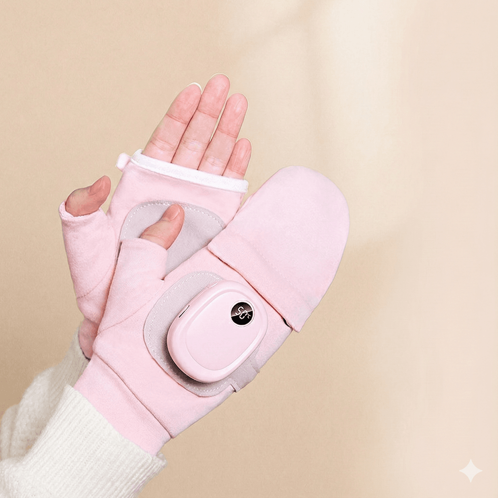 Rechargeable Heated Gloves – 5s Quick Heat, Fingerless Design | Traverseon