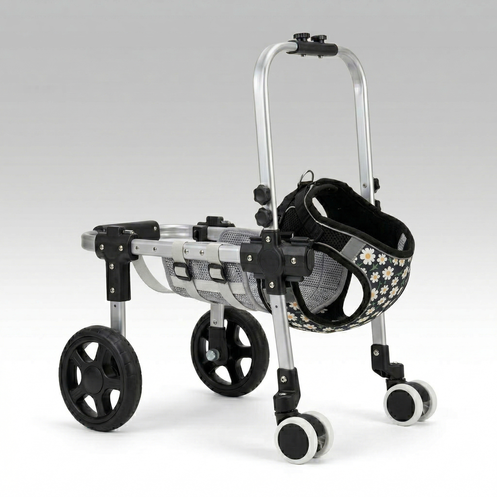 Wheelchair Dog for Back Legs, 2/4 Wheels Adjustable Mobility Support for Small Medium Dogs | Traverseon